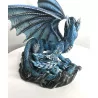 Dragon Bleu et son bébé 17,5 cm