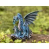 Dragon Bleu et son bébé 17,5 cm