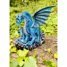 Dragon Bleu et son bébé 17,5 cm