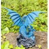 Dragon Bleu et son bébé 17,5 cm