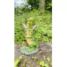 Dragonnienne et son Dragon vert. 18 cm