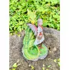 Dragonnienne et son Dragon vert. 18 cm