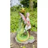 Dragonnienne et son Dragon vert. 18 cm