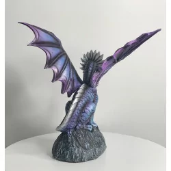 Dragon Violet avec son petit, 21,5cm