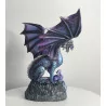 Dragon Violet avec son petit, 21,5cm