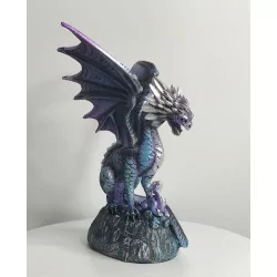 Dragon Violet avec son petit, 21,5cm