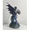 Dragon Violet avec son petit, 21,5cm