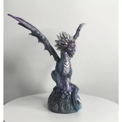 Dragon Violet avec son petit, 21,5cm