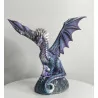 Dragon Violet avec son petit, 21,5cm