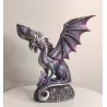 Dragon Violet avec son petit, 21,5cm