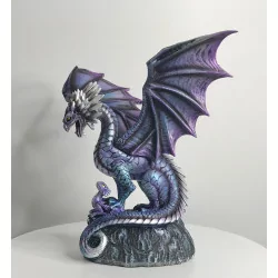 Dragon Violet avec son petit, 21,5cm