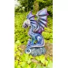 Dragon Violet avec son petit, 21,5cm