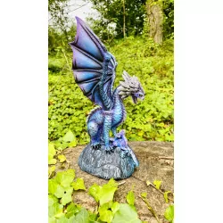 Dragon Violet avec son petit, 21,5cm