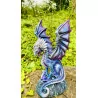 Dragon Violet avec son petit, 21,5cm