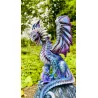 Dragon Violet avec son petit, 21,5cm