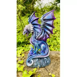 Dragon Violet avec son petit, 21,5cm