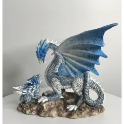 Dragon bleu ciel et son...