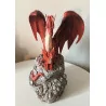 Dragon rouge et son petit, 17,5 cm