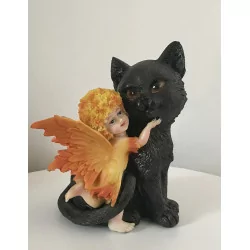 Bébé fée & Chat noir,14,5 cm