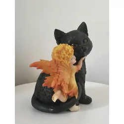 Bébé fée & Chat noir,14,5 cm