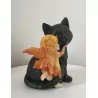 Bébé fée & Chat noir,14,5 cm