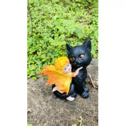 Bébé fée & Chat noir,14,5 cm