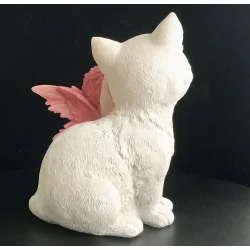 Bébé fée & Chat Blanc, 14,5cm