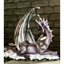 Fée allongée & Dragon Violet 29,5cm