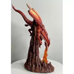 Dragon Orange crachant du feu , 33,5cm