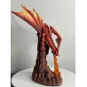 Dragon Orange crachant du feu , 33,5cm