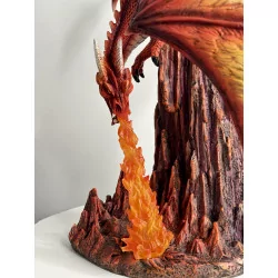 Dragon Orange crachant du feu , 33,5cm