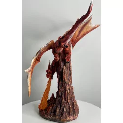 Dragon Orange crachant du feu , 33,5cm