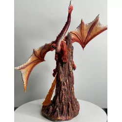 Dragon Orange crachant du feu , 33,5cm