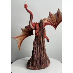 Dragon Orange crachant du feu , 33,5cm