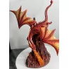 Dragon Orange crachant du feu , 33,5cm