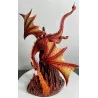 Dragon Orange crachant du feu , 33,5cm