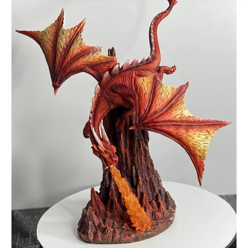 Dragon Orange crachant du feu , 33,5cm