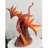 Dragon Orange crachant du feu , 33,5cm