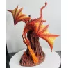 Dragon Orange crachant du feu , 33,5cm