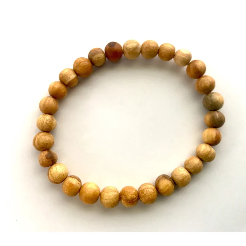 Palo Santo round pearl bangle