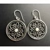 Boucles d’oreilles Fleur avec pierre de Lune