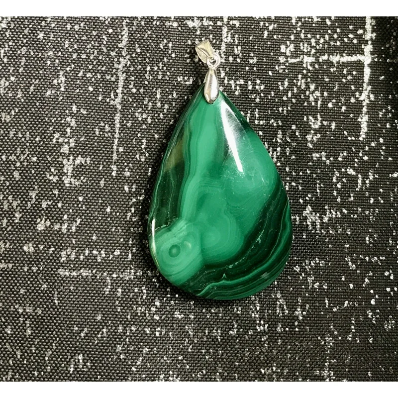 Pendentif Malachite & Argent.