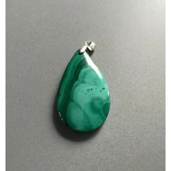 Pendentif Malachite & Argent.