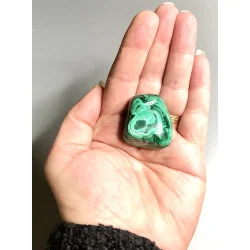 Pierre roulée Malachite Extra ,Poids : 45g