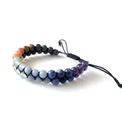 Bracelet Chakra double rang ajustable