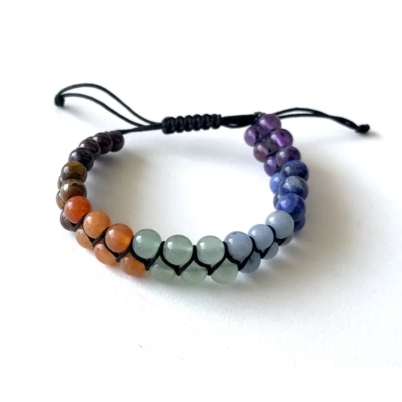 Bracelet Chakra double rang ajustable