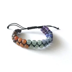 Pulsera Chakra doble fila regulable