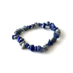 Bracelet chips de Lapis Lazuli élastique