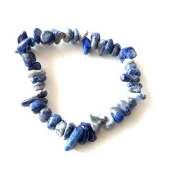 Bracelet chips de Lapis Lazuli élastique