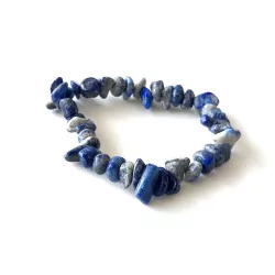 Bracelet chips de Lapis Lazuli élastique